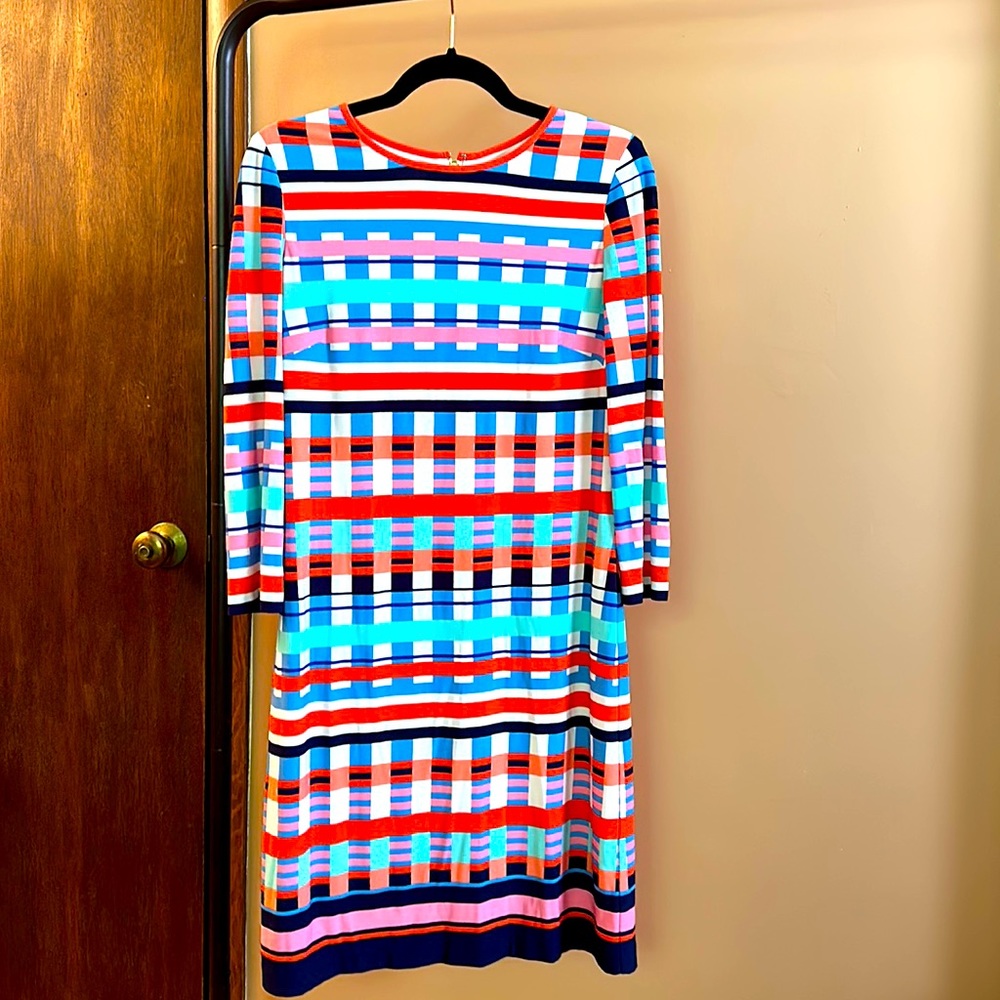 Eliza J Size 8 Colorful Block Shift Dress